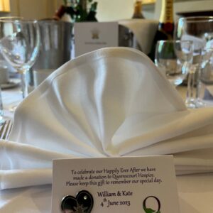 Heart Wedding Favour Tent Card