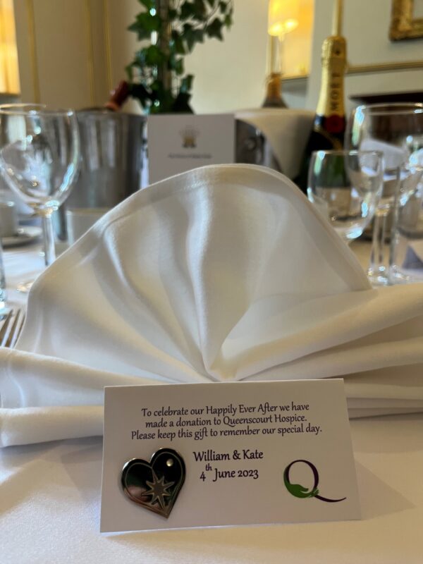 Heart Wedding Favour Tent Card