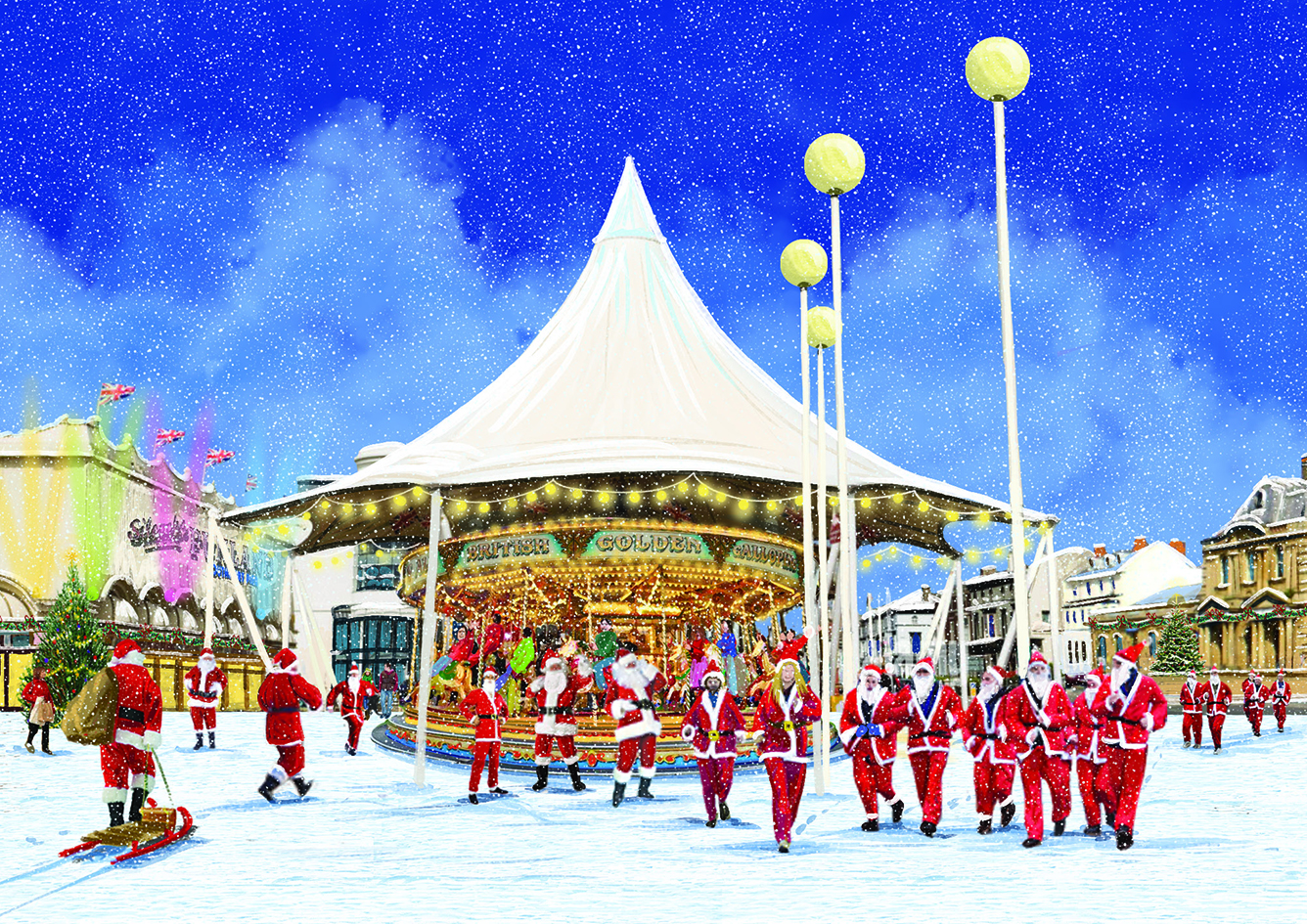 Dashing to the Carousel - The Promenade, Southport